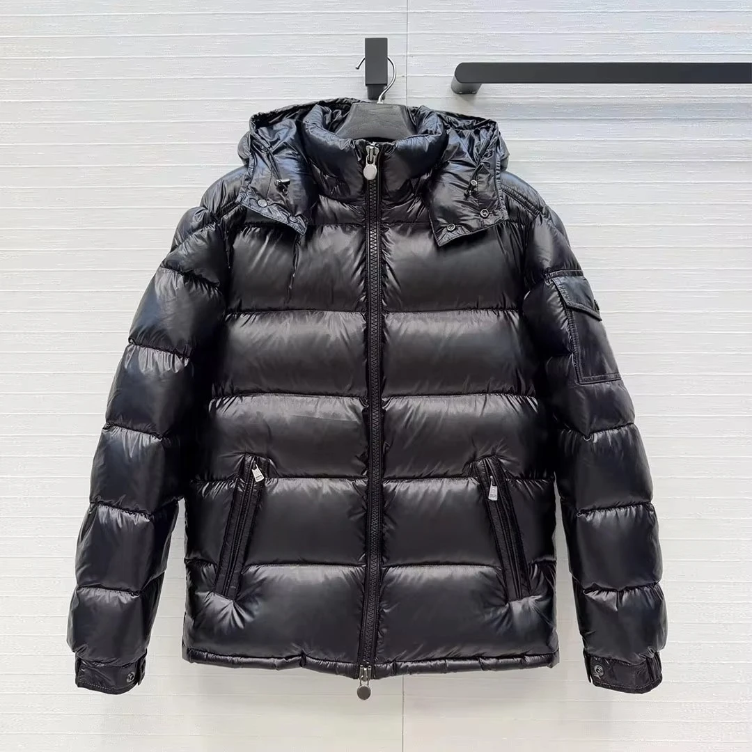 2026 New Winter Chic Thick Warm White Goose Down Jacket Women Hooded Zipper Long Sleeve Pockets Solid Color Basic Casual Coat