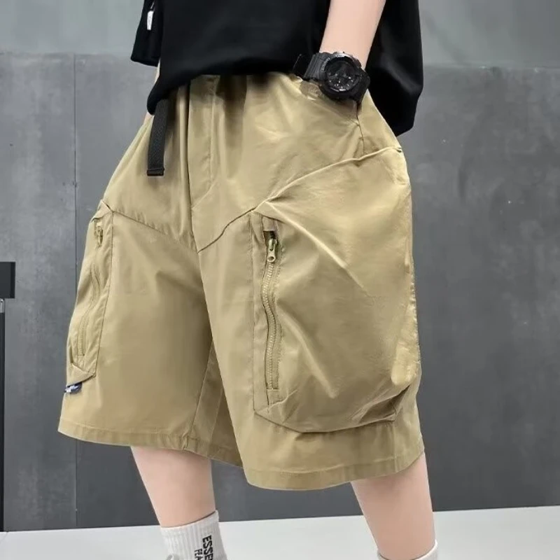 

Summer Children's Clothing Boys Half Pants Cargo Pants Children's Loose Large Size Casualpants Boys Fashion Pockets Beach Pants