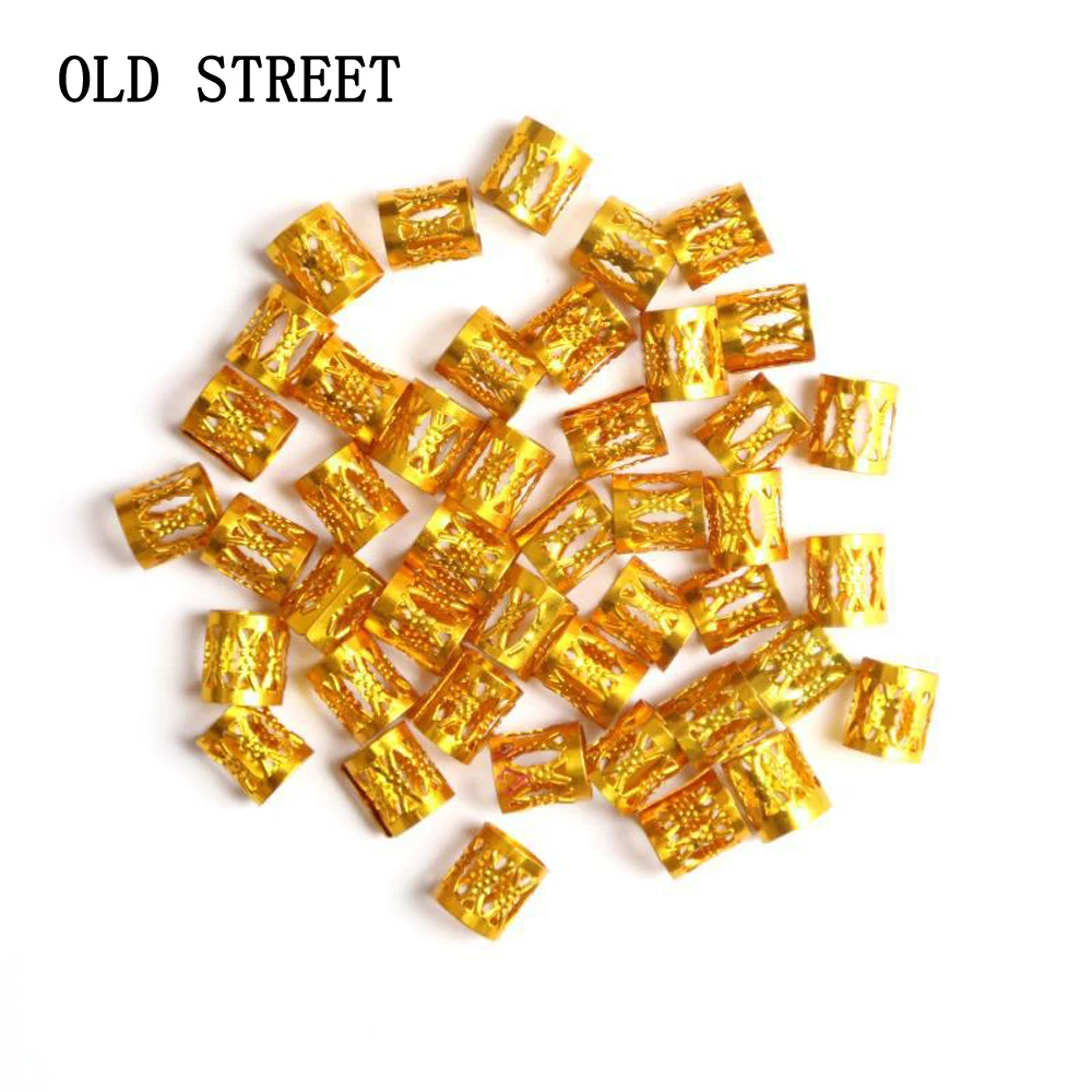 

Factory Sale Golden Silver Dreadlock Hair Beads Adjustable Hair Ring Braid Cuff Clip For Hair Accessories Extensions Beauty Tool