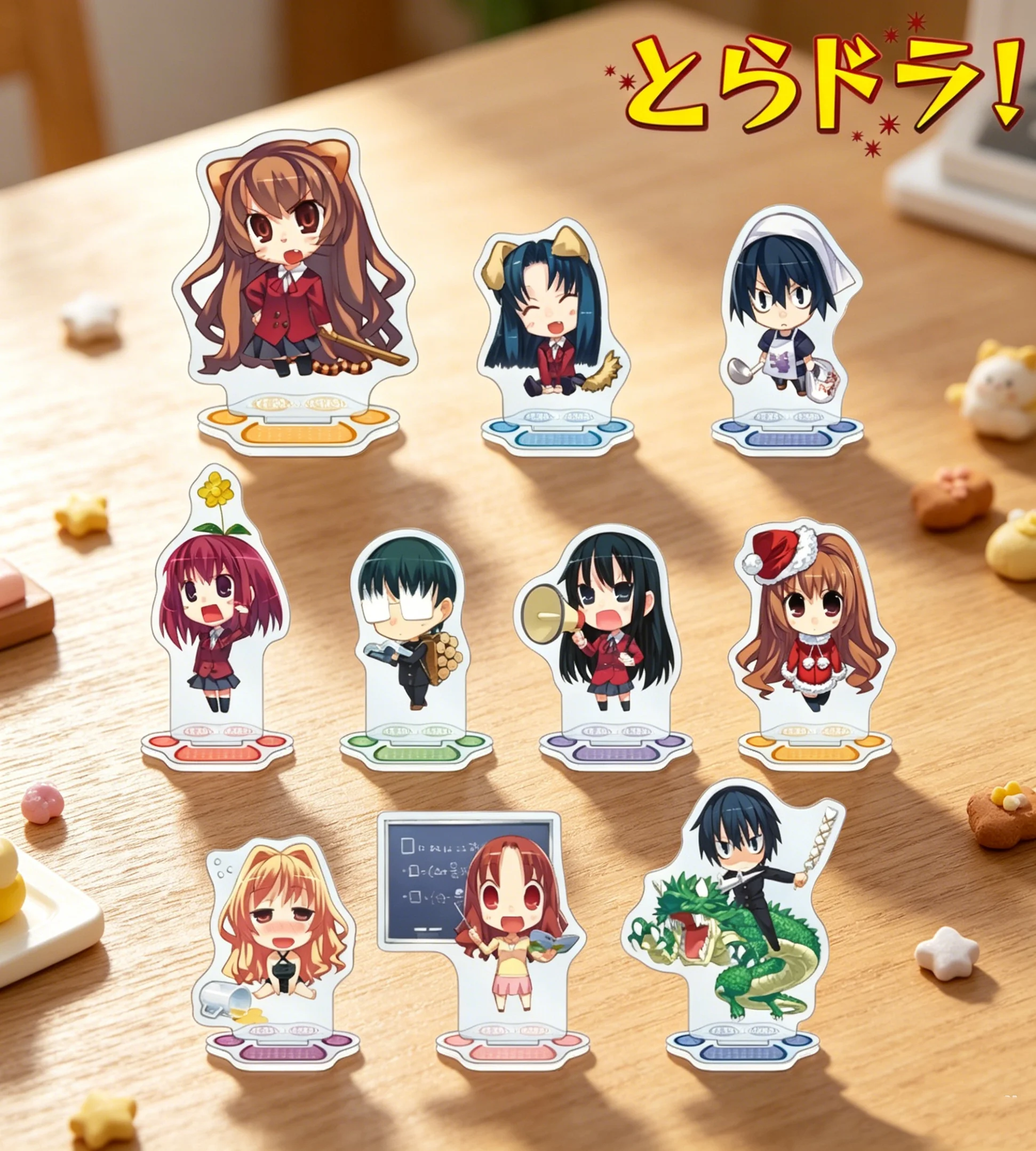 10cm Anime Toradora! Acrylic Stand modle Desktop Decoration Game Collectible Ornament Gift for Fans Keychain Backpack Pendant