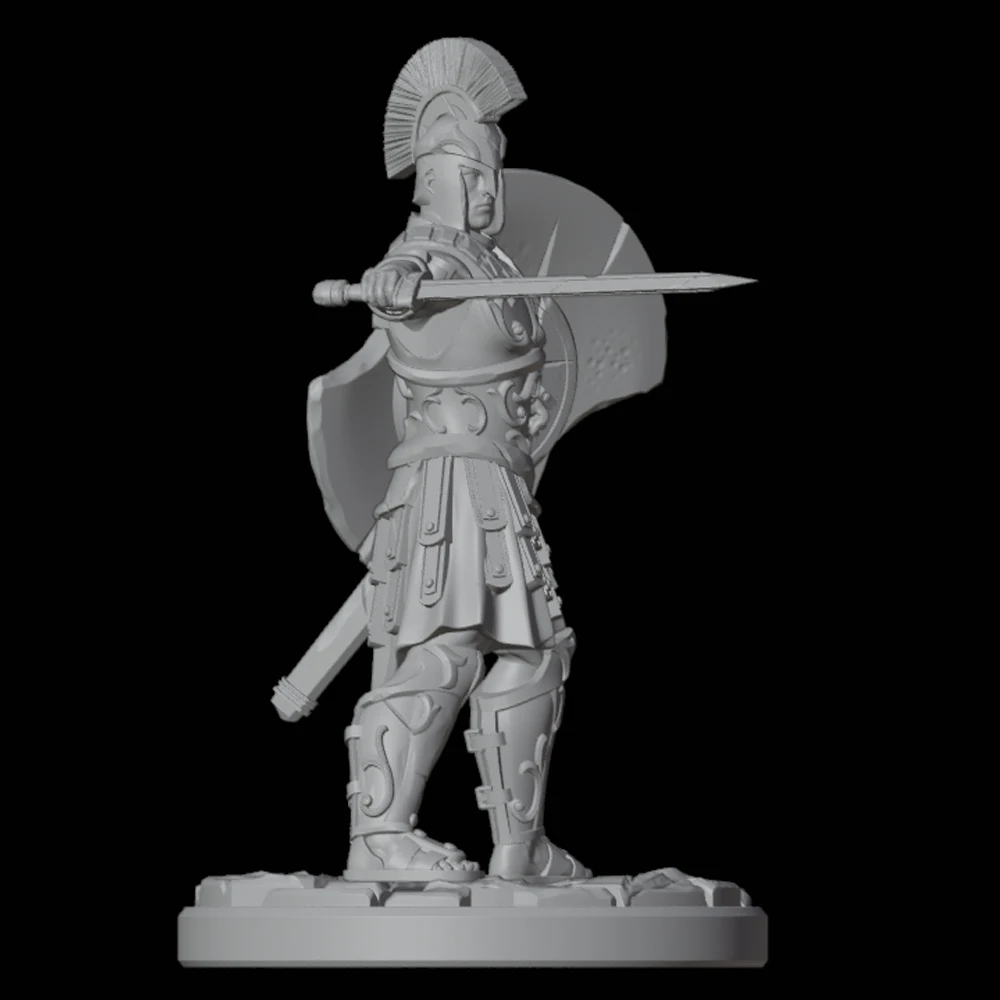 

1/24 Римский истребитель-воин, фигурка из смолы, игрушка, неокрашенная кукла GK, в разобранном виде, 3D-печать в сборе, миниатюрная редукционная статуя, игрушки