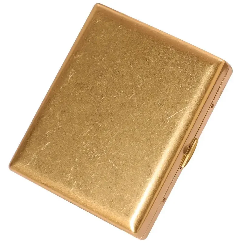 Antique Silver Copper Cigarette Case 20 Capacity, Portable Metal Cigarette Holder for Men, Retro Medium Size Cigarette Box view 5
