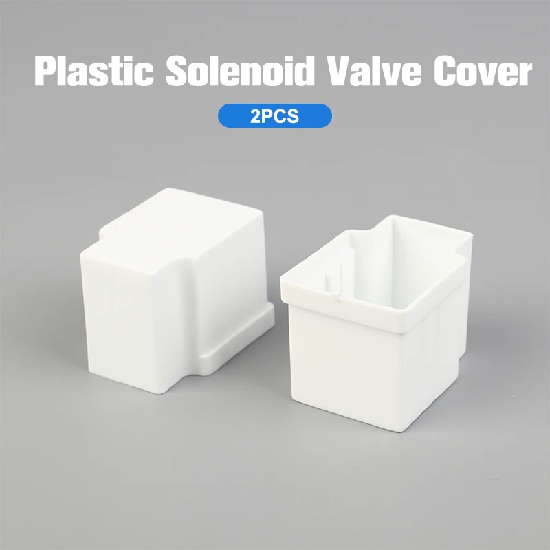 

White Plastic Solenoid Valve Waterproof Cover Water Valve Lid 2Pcs Hot Sales Support Wholesale