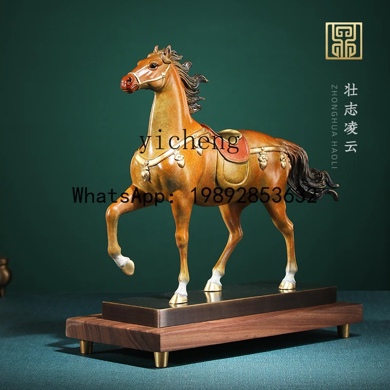BB copper horse ornament, living room office desktop entrance, handicrafts are successful