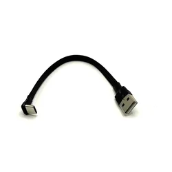 Super flat flexible USB 2.0 A Male to Type c Male 90 degree angle USB2.0 male to usb c extension cable adapter