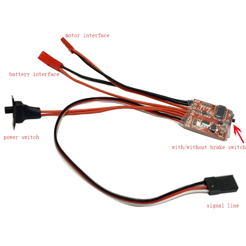 

30A Mini Dual Way Bidirectional Band Brake Brushed Electric Speed Controller ESC Electronic Motor Speed Controller for RC Car