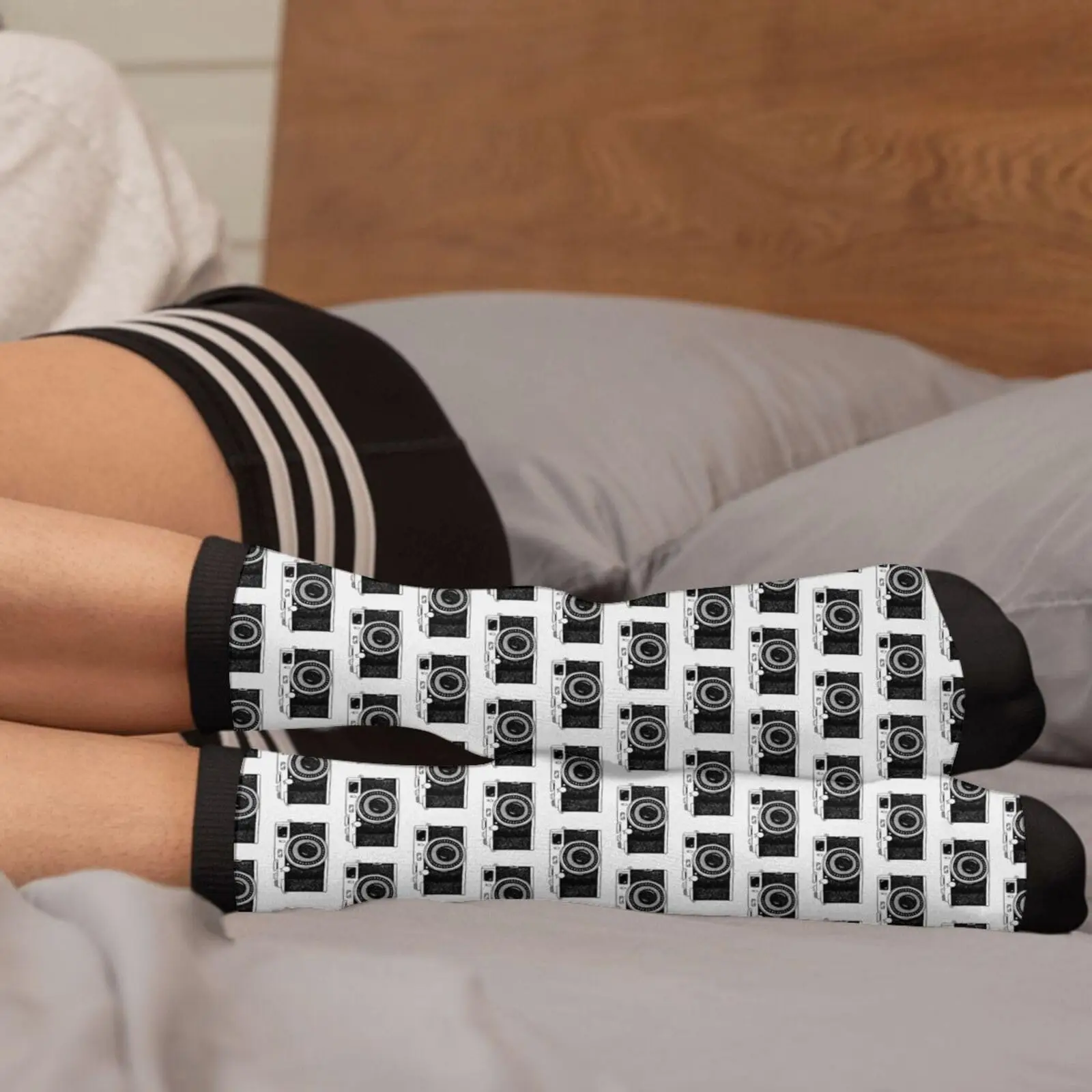 Photo Camera Casual Funny Funky Novelty Fashion Socks For Men Women