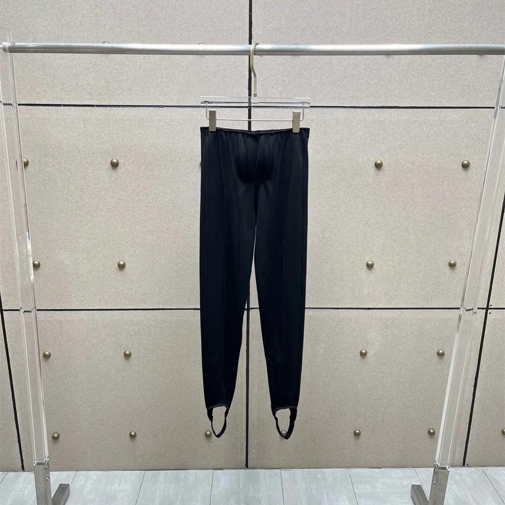 2025 المرأة الرياضية طماق محبوك هيكل السمكة الشاهقة المرأة منخفضة أعلى السراويل Y2K الملابس موضة جديدة عالية الجودة السراويل الصدرية #1