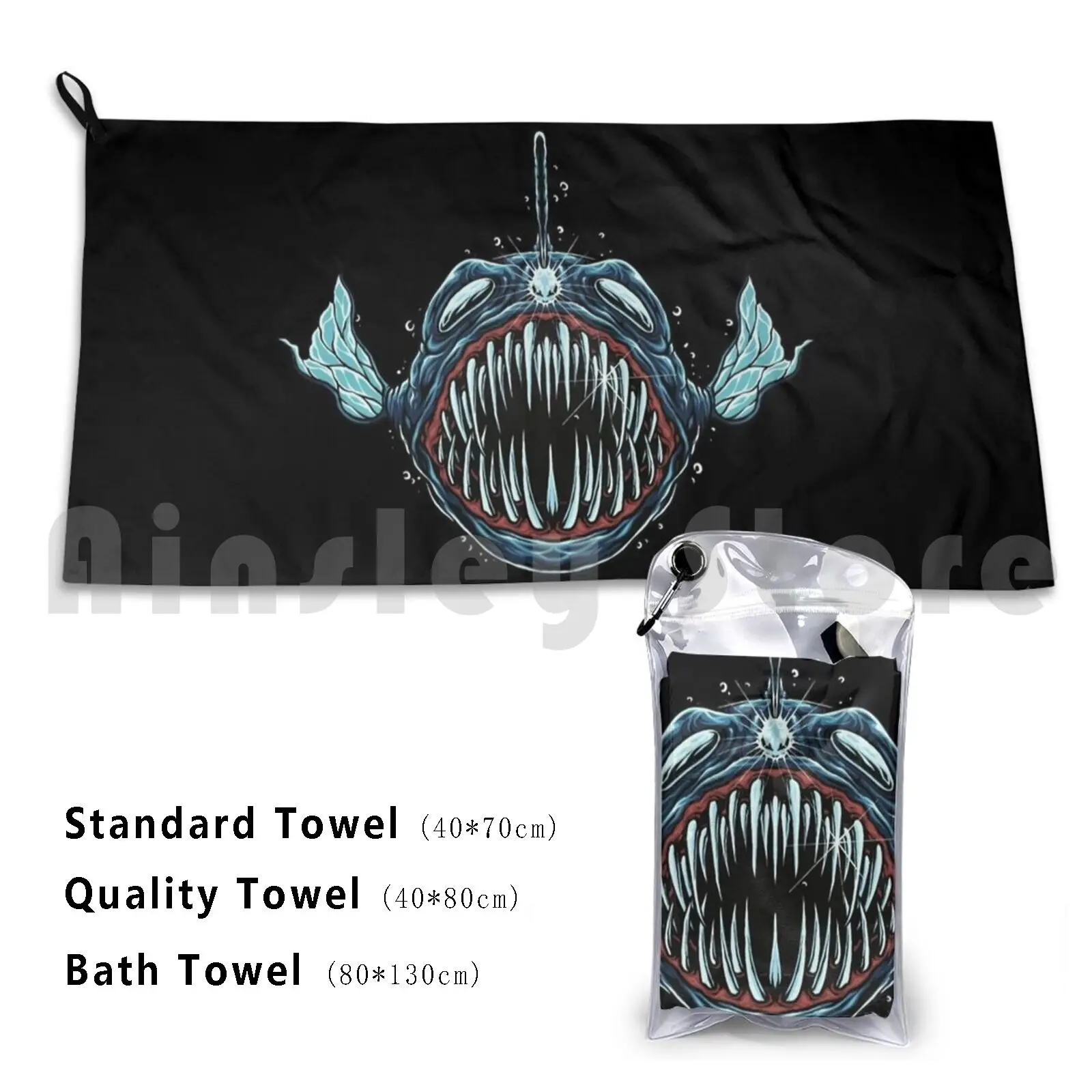 Towel Angler Hat Angler Fish Marine Aqua Aquatic Sea Ocean Deep Attack Exotic Fishing Fisher