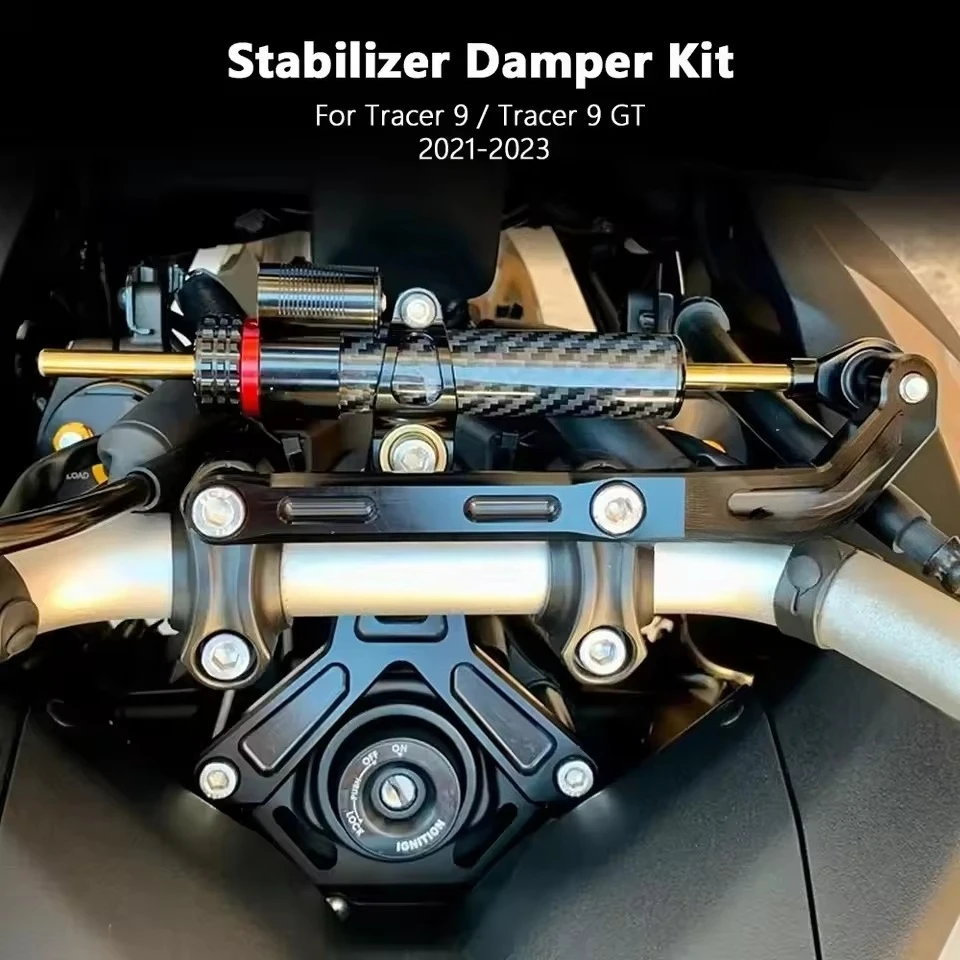 สําหรับ YAMAHA TRACER 9 TRACER9 Tracer 9 Tracer 9 GT 2021 2022 2023 ใหม่รถจักรยานยนต์ STEERING Damper Stabilizer Bracket Mount Kit