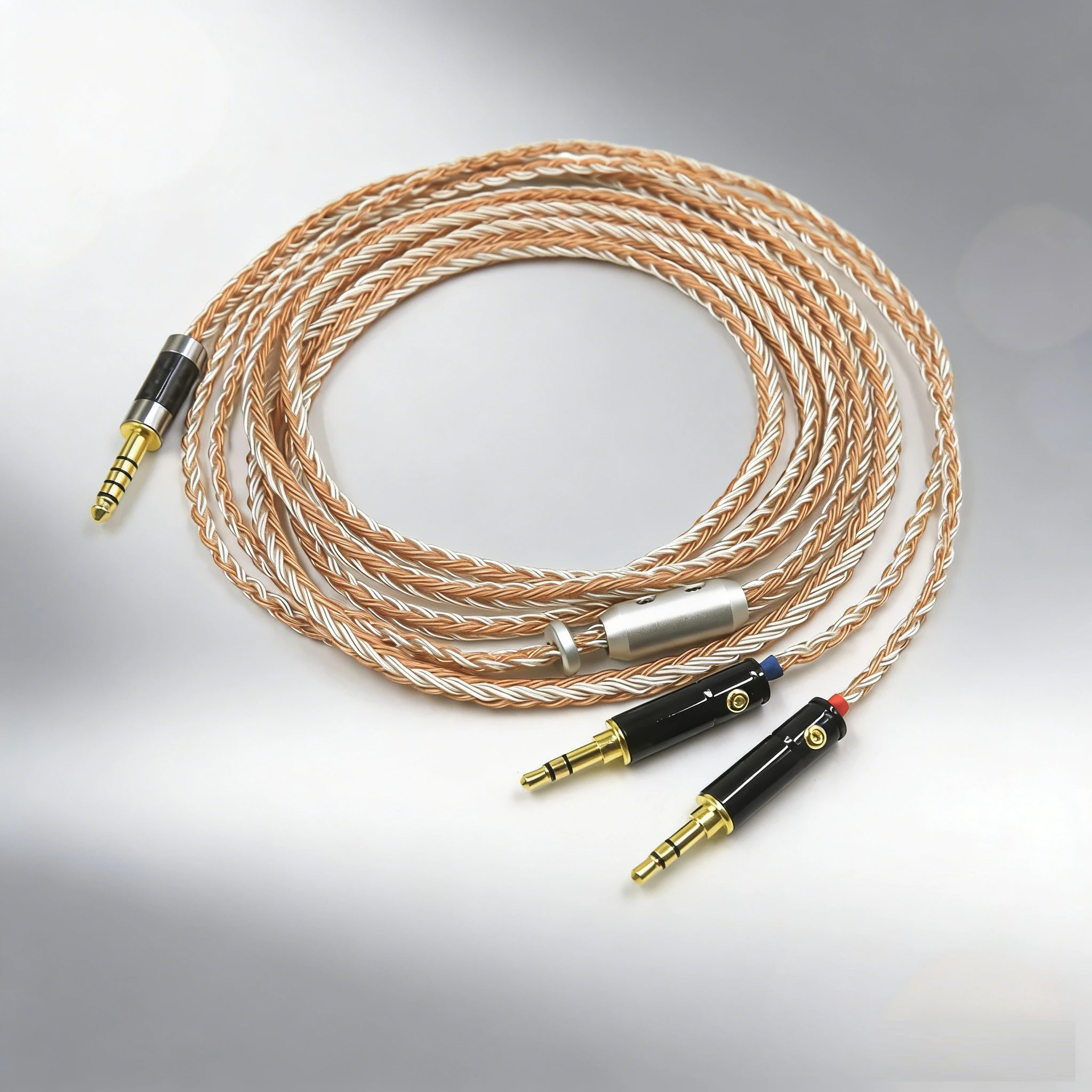 

16 Cores 2.5 4.4mm 4 pin Xlr Headphone Earphone Cable For Dual 3.5 Hifiman Ananda Sundara HE1000se HE6se he400 Z7M2