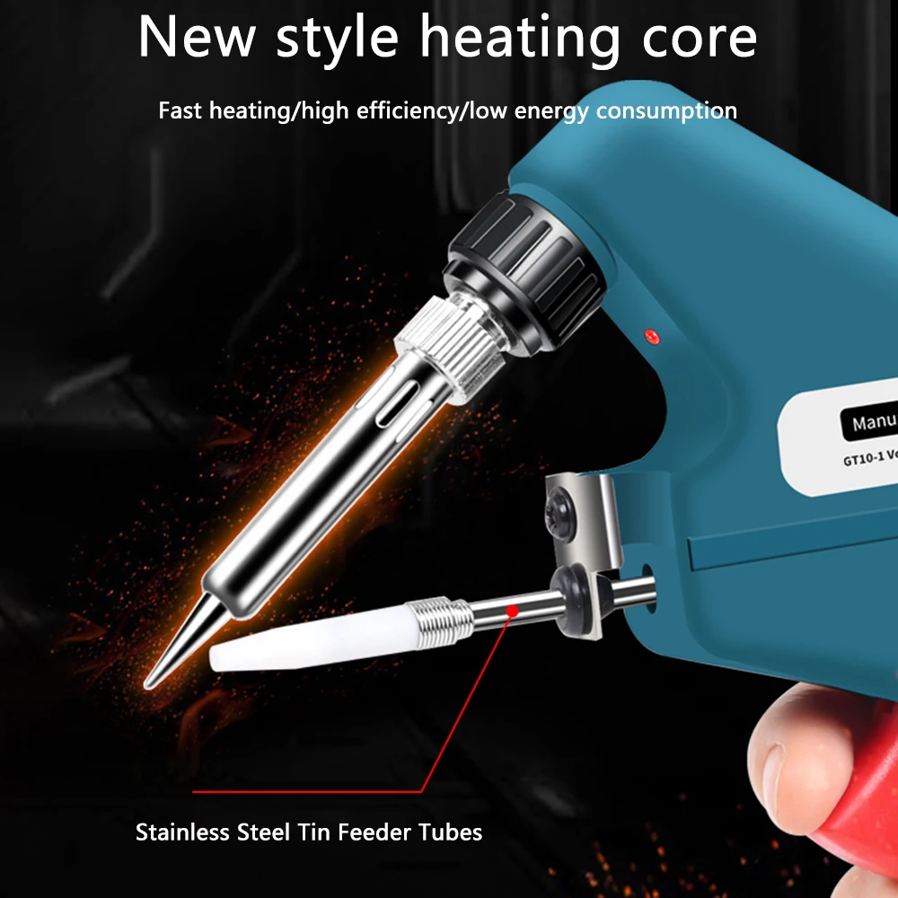 60W 480℃ Electronic Welding Torch Kit Internal Heat Helping Hand Soldering Iron Set Automatic Tin Feeding Machine Repair Tools