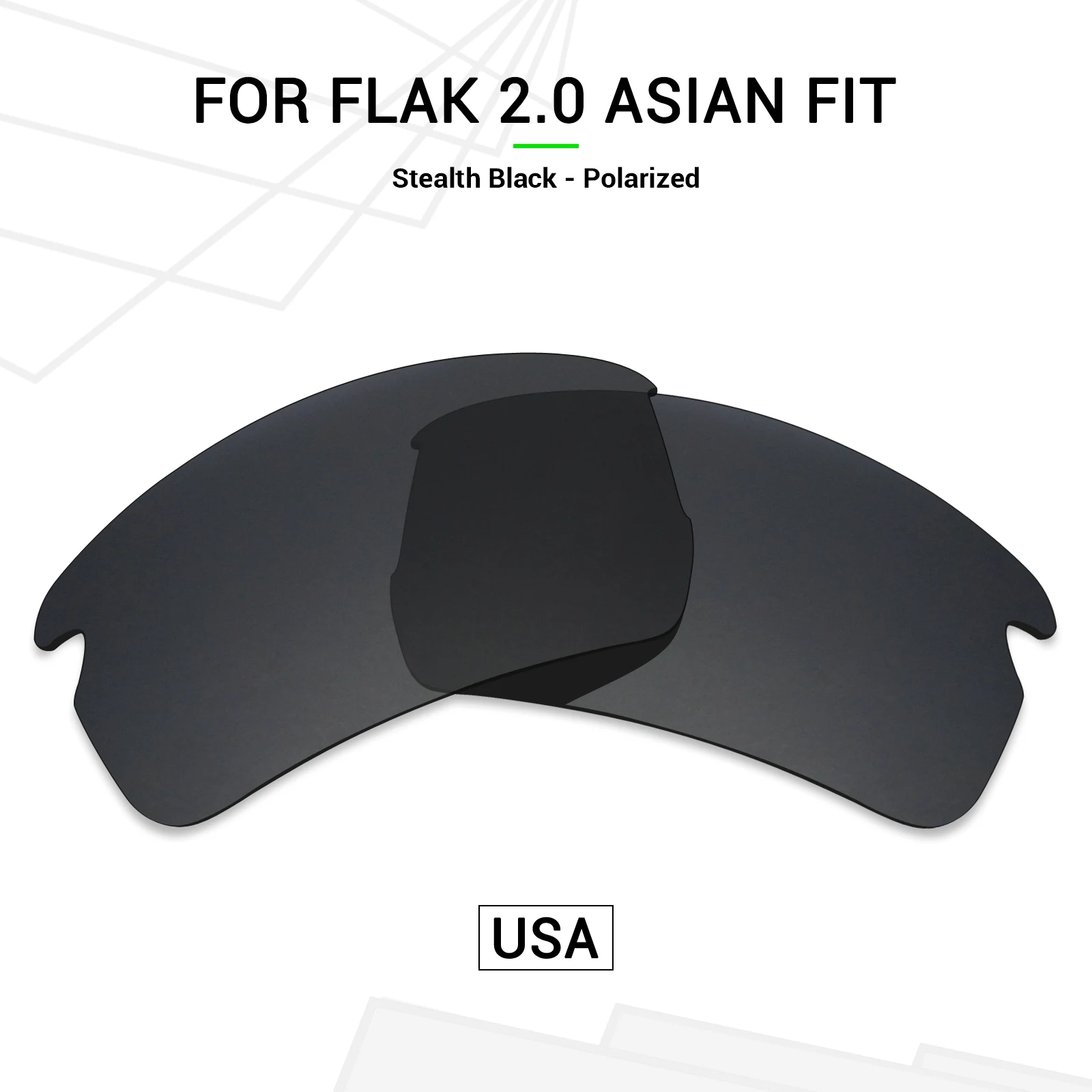 SNARK POLARIZED Replacement Lenses for Oakley Flak 2.0 Asian Fit OO9271 - 61mm Sunglasses - Multiple Options