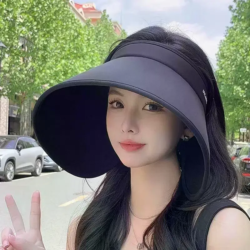 Sun Hat Wide Brim - Topi Matahari Wanita Topi Pelindung UV