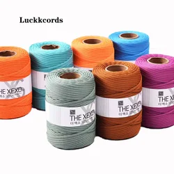 Luckkcords 3mm Thread Matte Polyester Knitted Crochet Yarn Handmade DIY Macrame Cord Woven Bag Hook Rope 90m/150g/roll