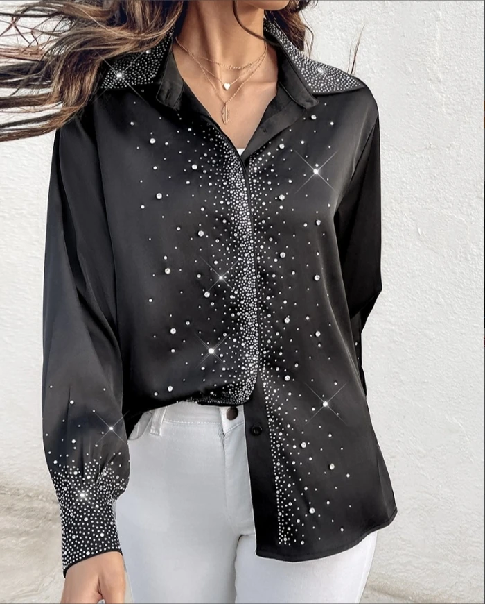 

Top collar long sleeved shirt