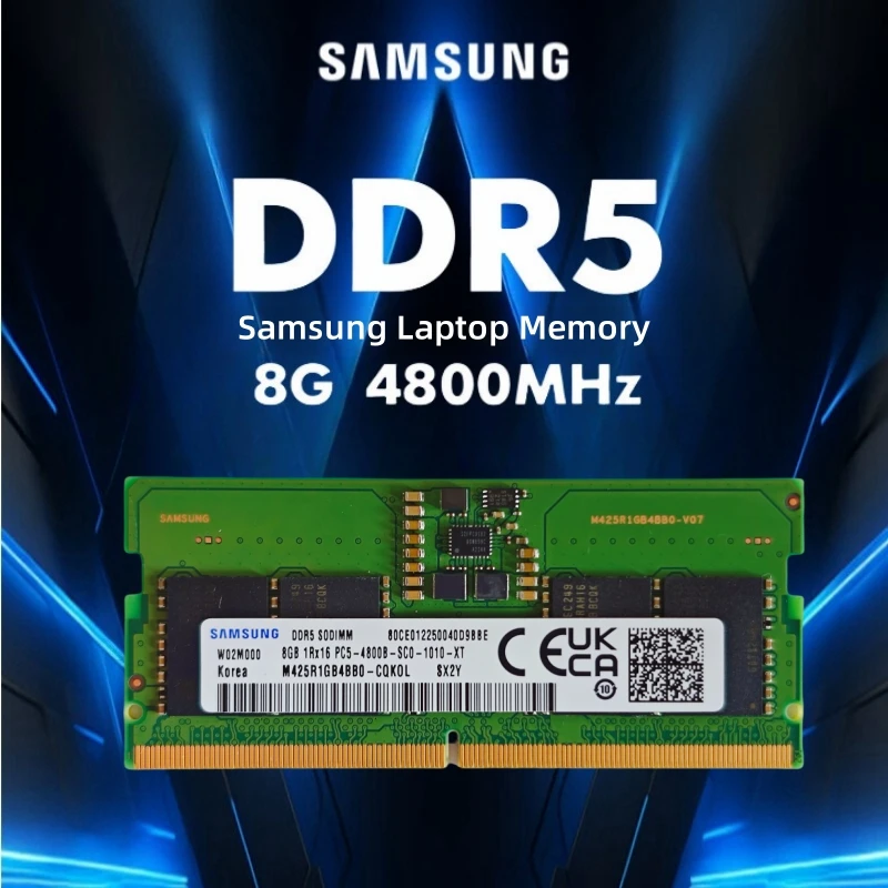 Samsung 8GB DDR5 4800 MHz PC5-38400 SODIMM Laptop Memory RAM (M425R1GB4BB0) - OEM Packaging