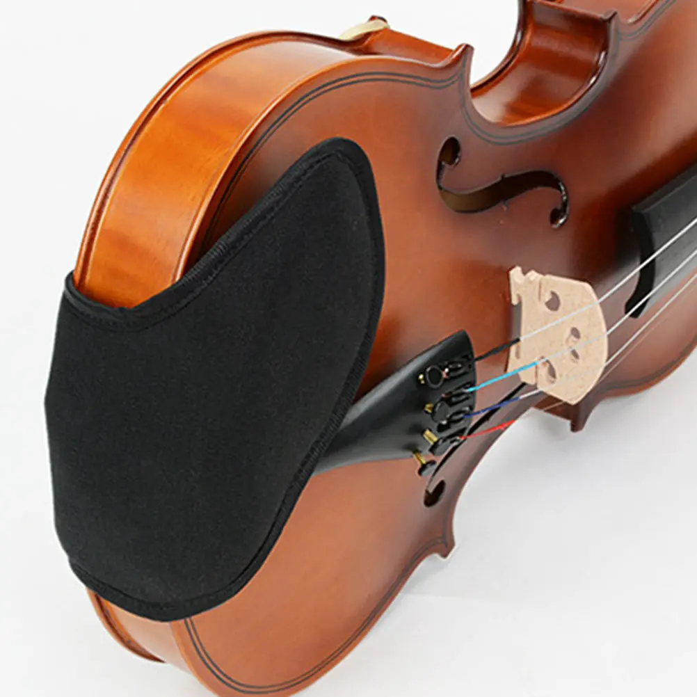 

Violin Shoulder Mat Chin Rest Pad Electric Component Neck Black Rubber Supply Comfortable Practice Performance Gift Storage Bag