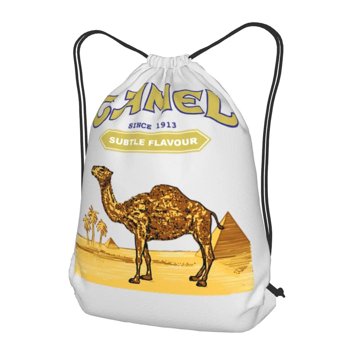 

Camel Cigarettes Backpacks Multi-function Drawstring Bags Sports Bag Book Bags for Man Woman School
