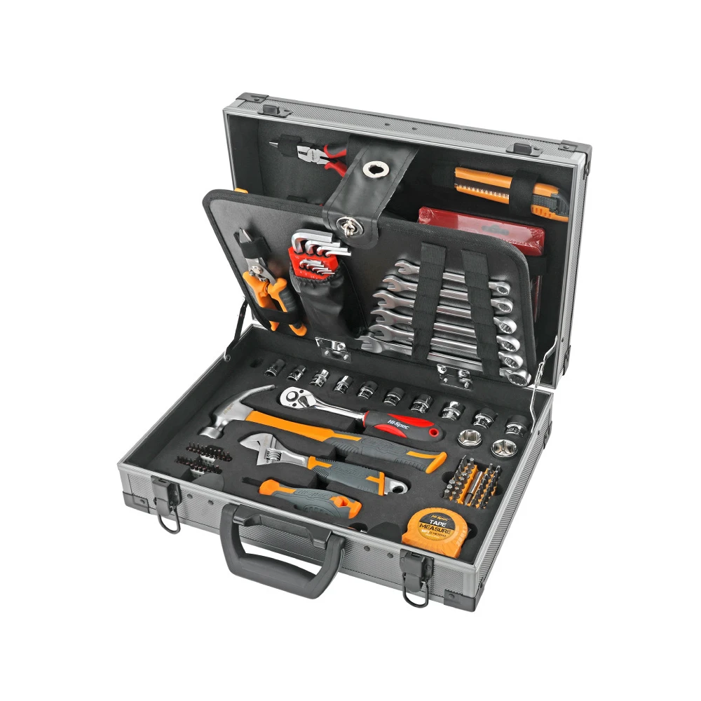 Aluminum Alloy Toolbox Comprehensive Set Multi-functional Maintenance Toolbox High-end Household Hardware Toolbox
