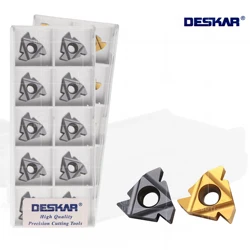 Deskarar-Herramientas de torneado de acero inoxidable, insertos de carburo para tornos de acero y acero inoxidable, 22ER 22IR N55 N60, LDC CNC, Original, 100%