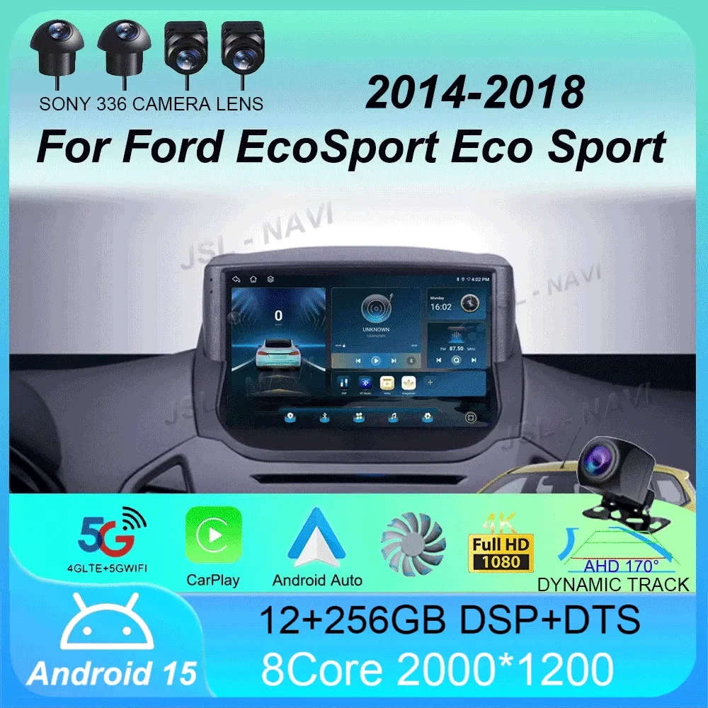 

Android 15 для Ford EcoSport Eco Sport 2014-2018 Автомобильный радиоприемник Мультимедийный видеоплеер Навигационный стерео GPS Без 2din 2 din dvd