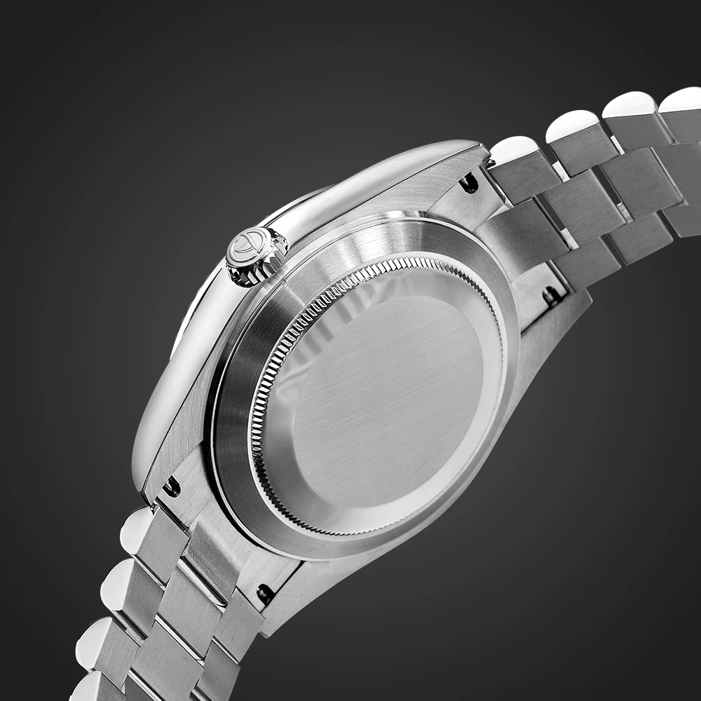 Hestur Automatic Mechanical Watch 316 Stainless Steel Day-Date Movement Sapphire Crystal BGW9 Luminous Waterproof Week Display