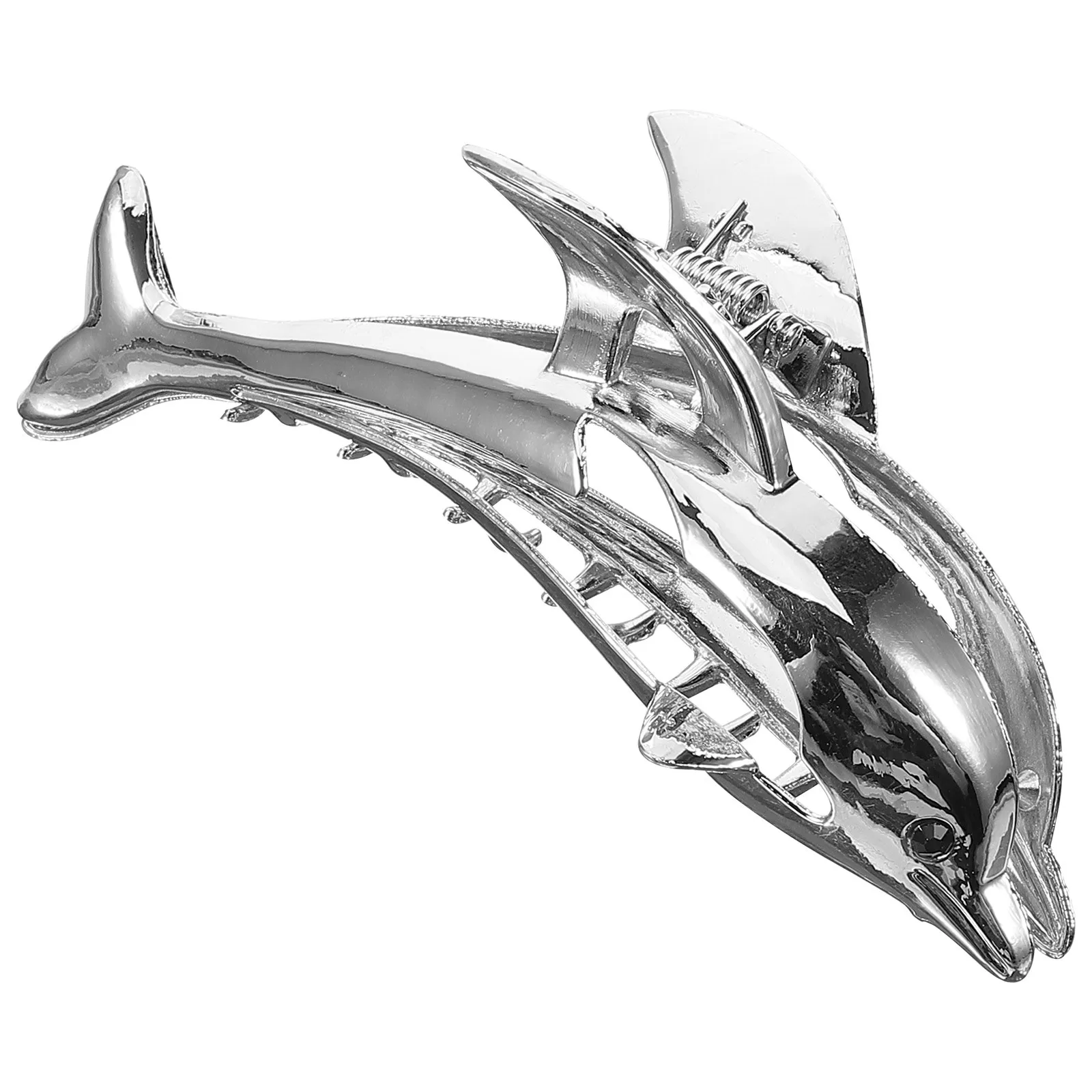 

Beavorty Dolphin Hair Clips for Women Silver Zinc Alloy Claw Snap Hairpins Jaw Clamp Stylish Metal Hair Accessories