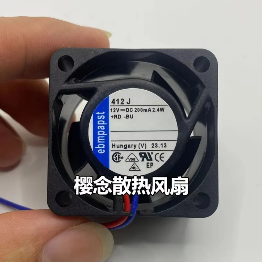 

High-End Cooling Fan for ebmpapst 412J 12V 4025 4cm 200mA 2.4W
