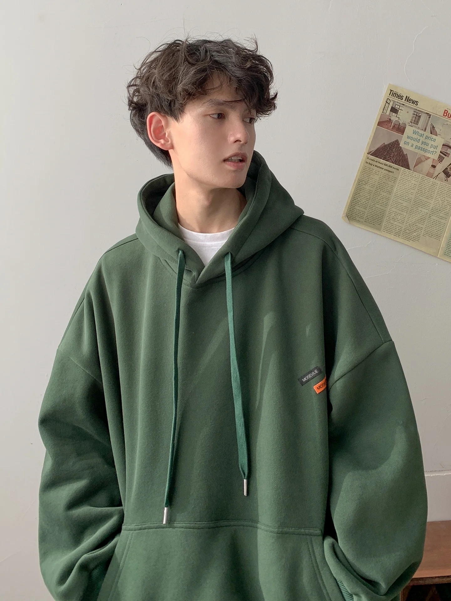

Olive een Hoodie Men's Spring Autumn New 2025 Sle Teenage Boys Faionable Outerwear Thin ex Sweatirt Comfortable