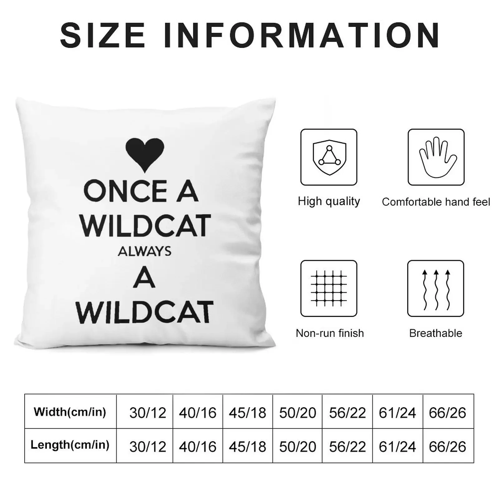 Wildcat Throw Pillow Decorative Cushions For Living Room Pillow Cover Pillowcases Bed Cushions christmas decorations 2025 pillow