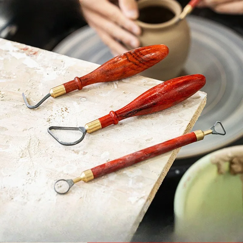 

Pottery Repair Tools Steel Texture Ring Knife DIY Ceramic Sculpture Scraping Texture Carving Tools