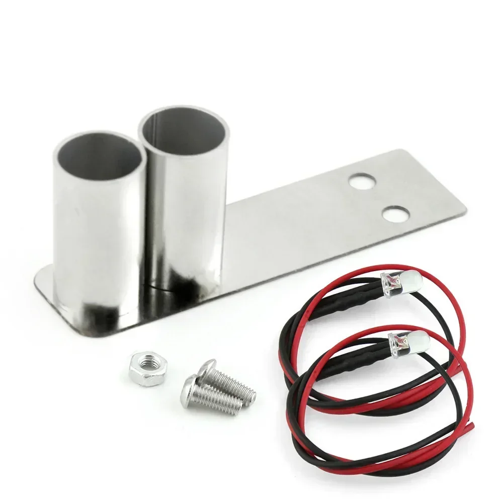 

1PCS Stainless Steel RC Car Simulation Exhaust Pipe LED Modified Upgrade Part for 1/10 RC Drift Car Model Accessories