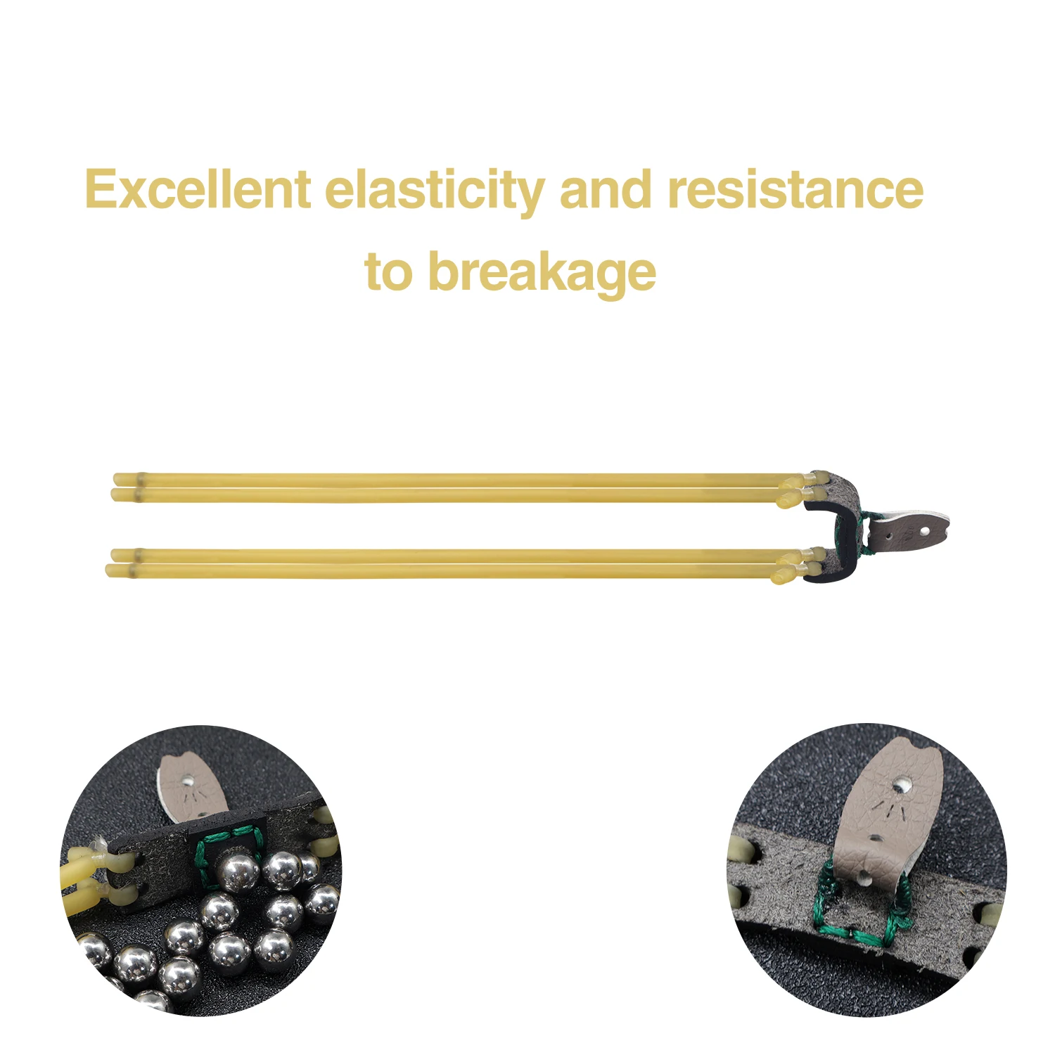 Slingshot Shooting Tubular Rubber Bands High Power Hunting Card Highly Elasticity Rubber Magnetic 1636 2-Clip