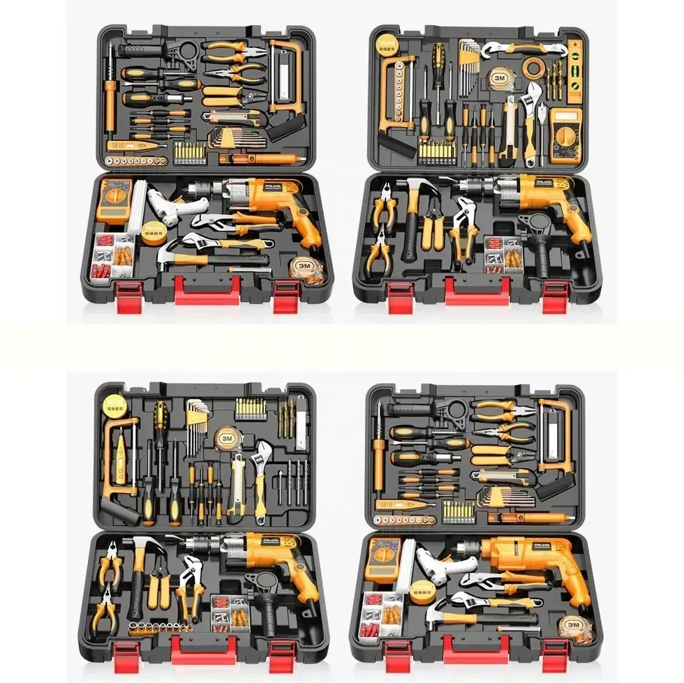 Hot Selling 118 Piece Tool Set  Waterproof Plastic Multifunctional  Hardware Tool Set For Electricians