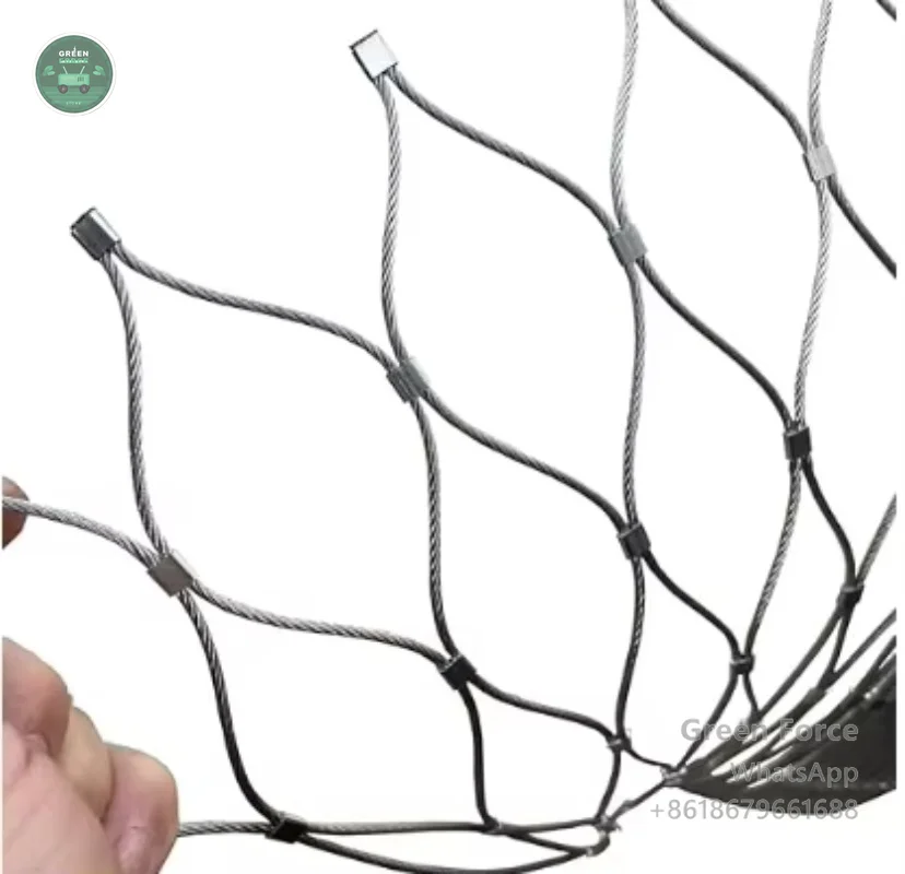 High-Strength 304/316L Fall Arrest Cable Net for Balcony Safety and Construction Site Protection