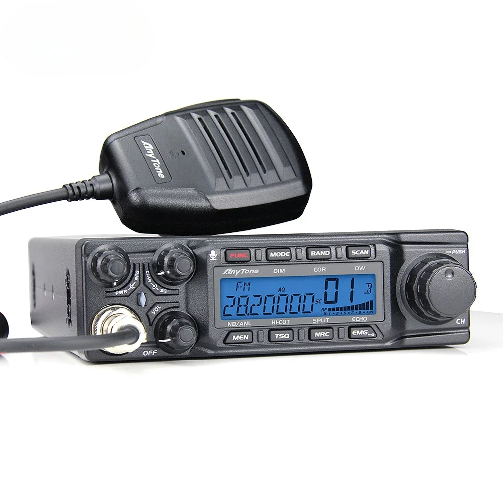 2024 AnyTone AT-6666PRO 80Watt Walkie Talkie SSB Vehicle Mounted Transceiver High Power Radio