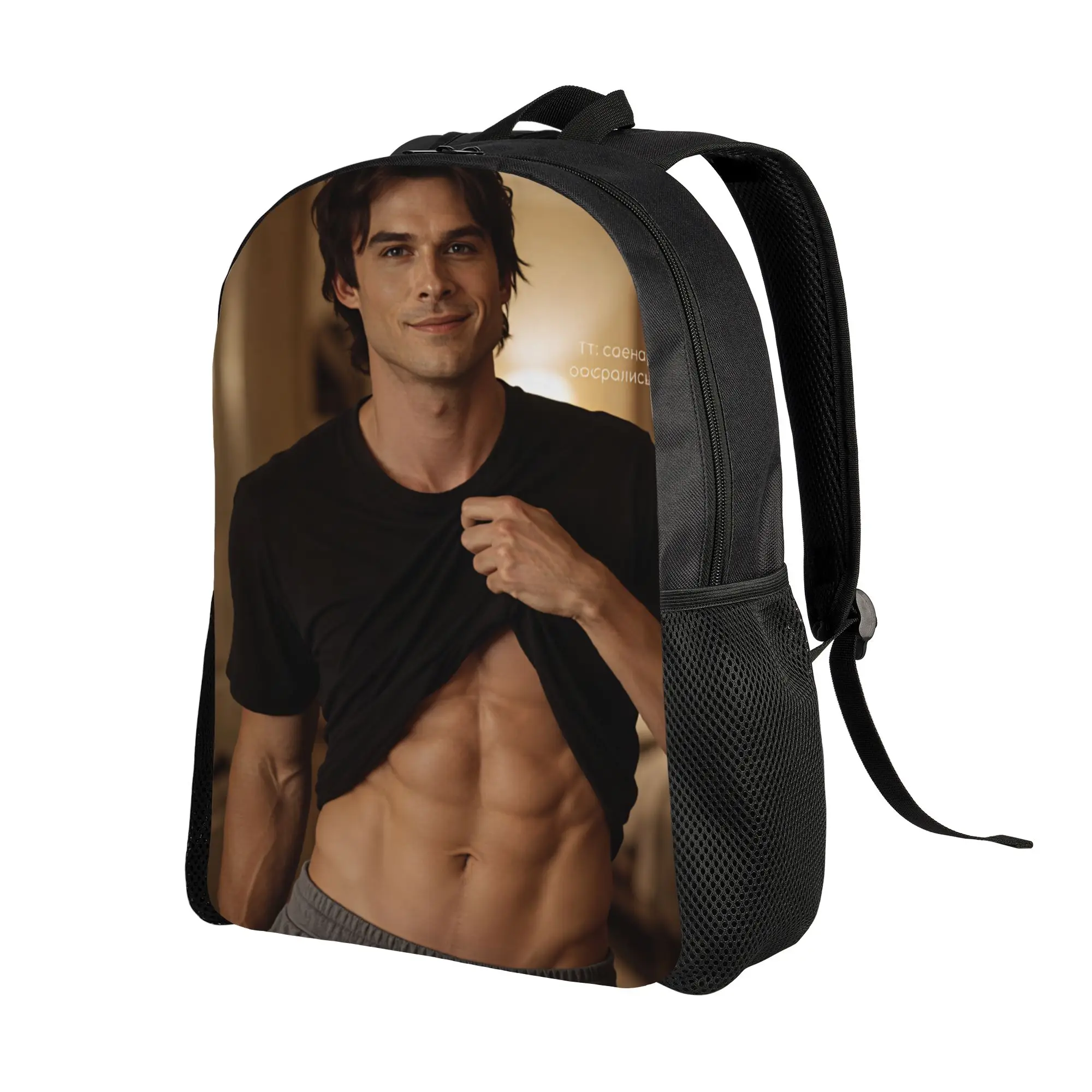 Vampire Diaries Damon Klaus  Backpack Women Men  Big Backpacks Polyester Modern School Bags Travel High Quality Rucksack