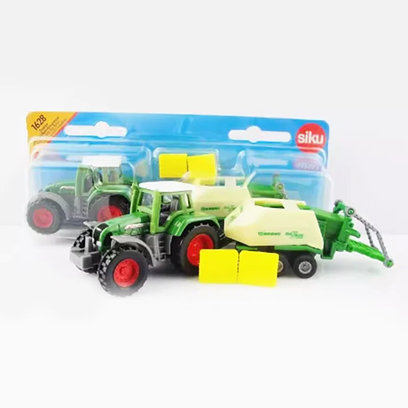 Siku Diecast Alloy Model 1665 Tractor Baler 1628 Tractor With Baler Finished Simulation Miniature Engineering Car Gift Toy