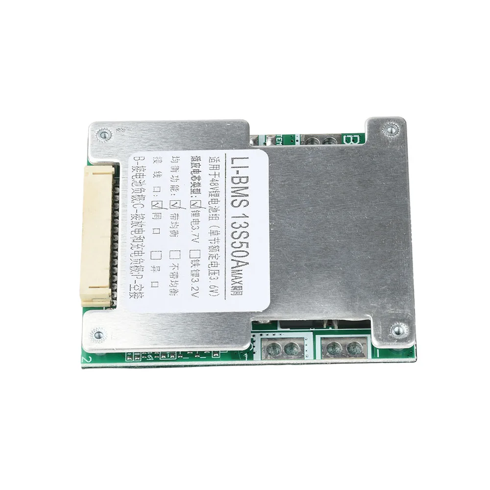 BMS 13S 48V 50A 18650 Li-Ionen-Lithium-Batteriepack-Schutzplatine für Elektroauto-Batterie und Balance-Fahrzeug – Detail 4