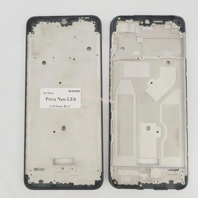 LCD Frame Front Housing Cover Chassis Bezel For Tecno Pova 2 Neo LD7 LE7 LE6 KE5 Pouvoir 4 LC7 For Infinix Note 7 X690