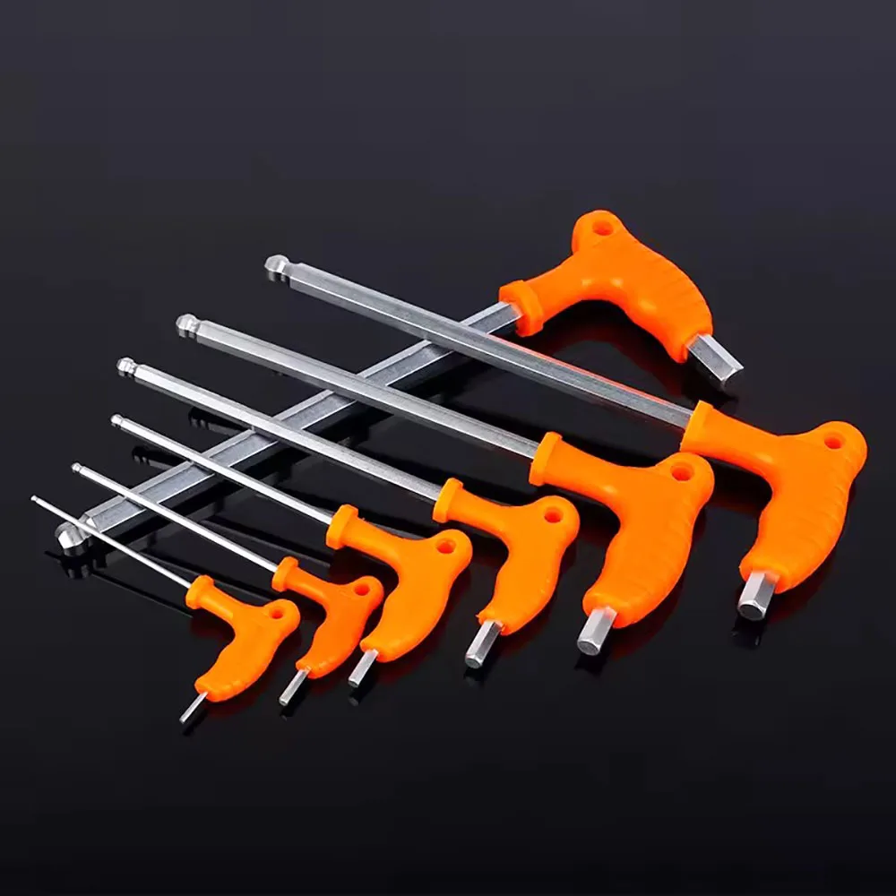 Kugel-Sechskant-Inbusschlüssel, Handwerkzeug, universeller Schnelldruckadapter, Sechskant aus Vanadium-Chromstahl, 2,5–14 mm