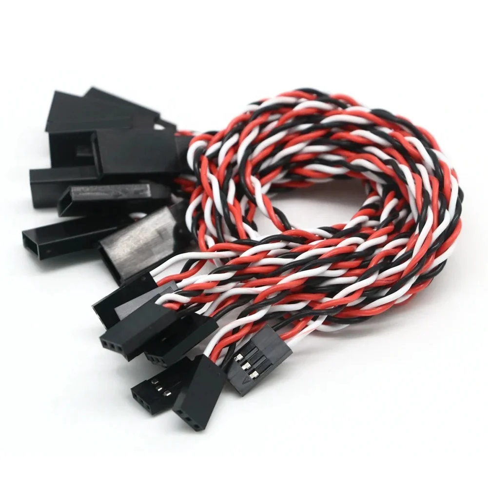 100PCS Futaba JR 22AWG Anti-Interference Twisted Cable 35CM/40CM Male To Female Servo Extension Wire For RC Drone & Airplane Par