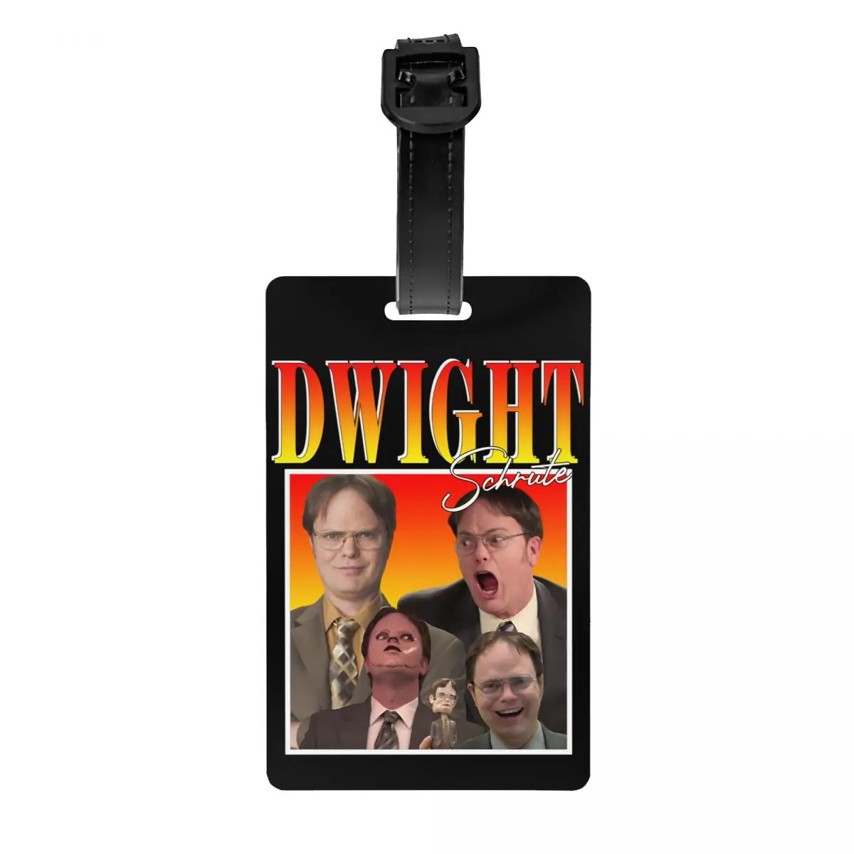 

Dwight Schrute Luggage Tag Tv Series The Office Suitcase Baggage Privacy Cover ID Label