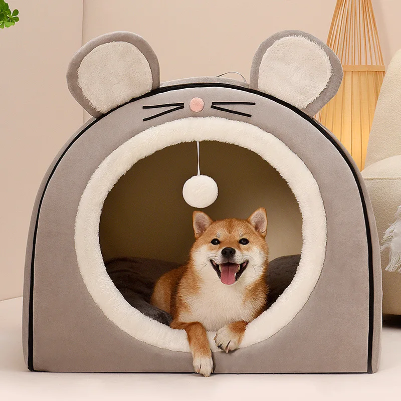 Dog kennel winter insulation enclosed medium-sized dog kennel detachable washable dog kennel cat kennel larger pet space