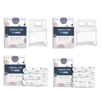 일회용 침대 시트 이불 커버 베개 커버 외출용 숙소 J60C 