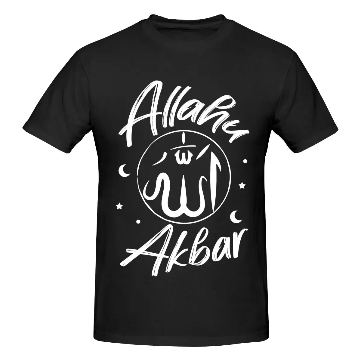 Men's T Shirt Muslim Gift Allahu Akbar Allah Believer Short Sleeve Shirt Size S-6XL Cotton Soft