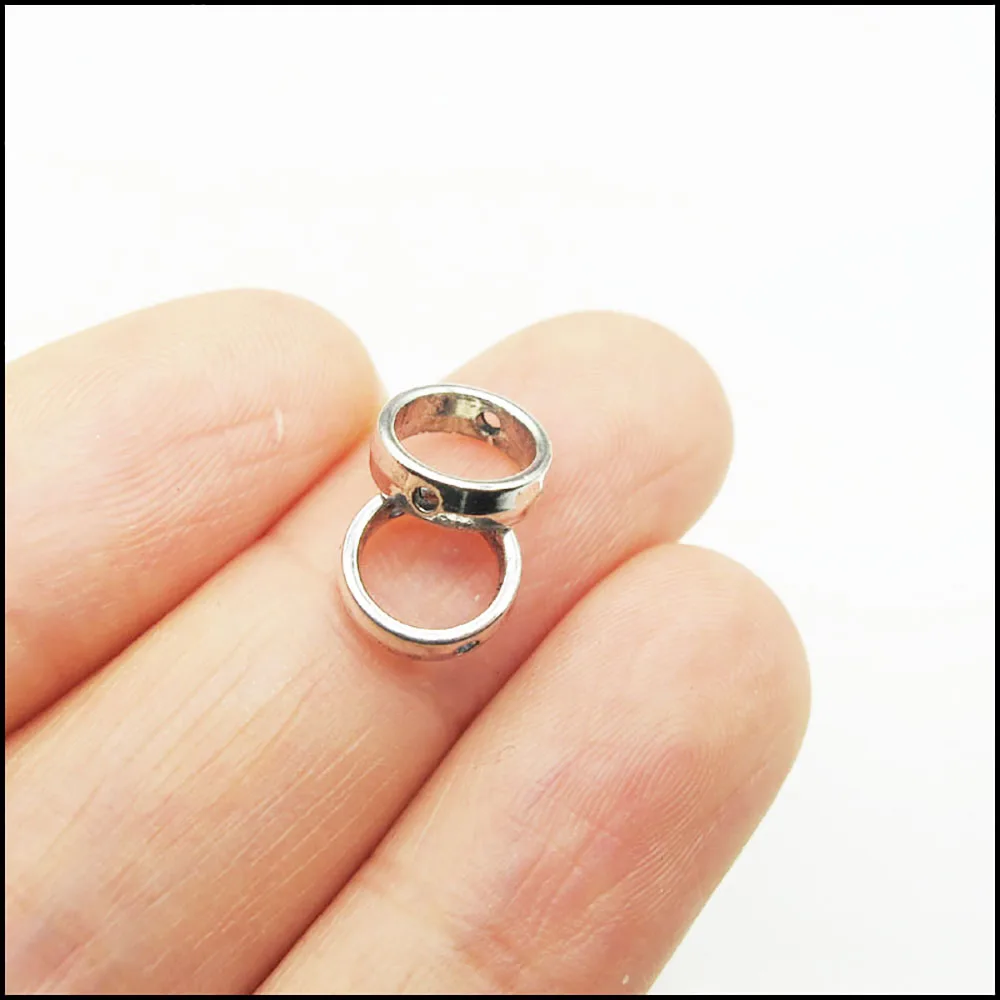 New Charms Tibetan Silver Color Lovely Tiny Heart Flower Tube Circle Spacer Beads DIY J016