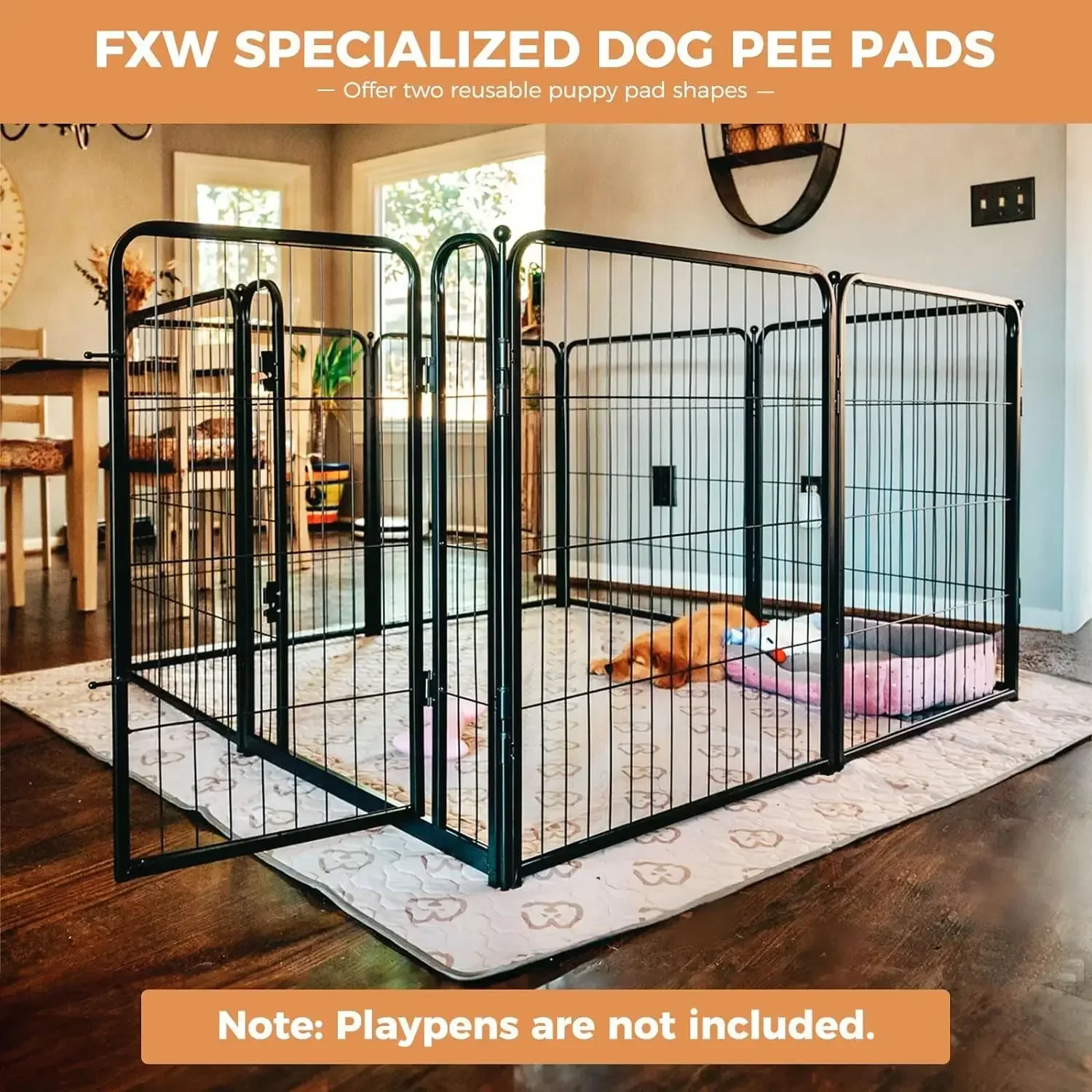 FXW Washable Pee Pads for Dogs(Playpen not Included), 71