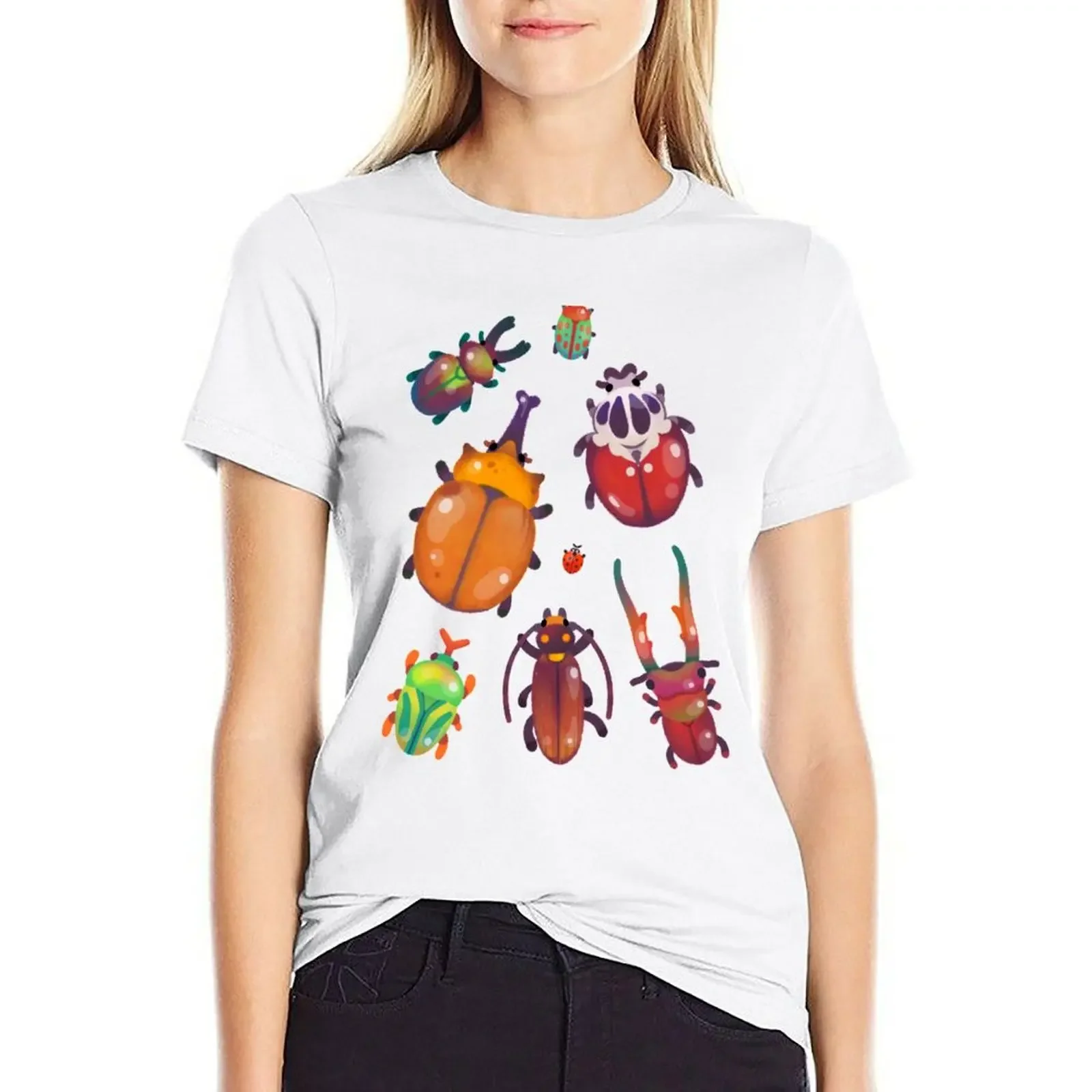 

Beetle - pastel T-shirt cute tops female tees black t-shirts for Women